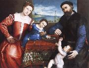 Lorenzo Lotto Giovanni della Volta with His Wife and Children France oil painting artist